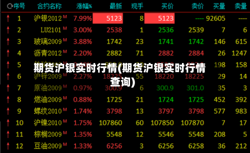 期货沪银实时行情(期货沪银实时行情查询)