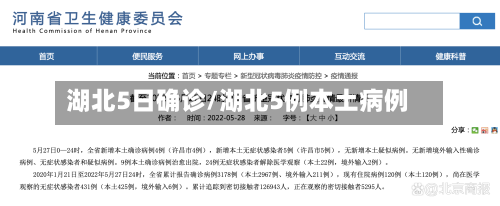 湖北5日确诊/湖北5例本土病例-第2张图片