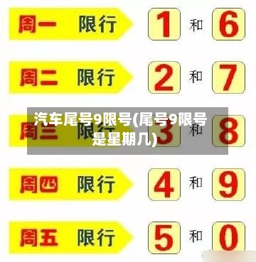 汽车尾号9限号(尾号9限号是星期几)