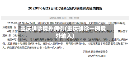 重庆确诊境外病例(重庆确诊一例境外输入)-第3张图片