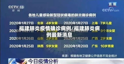 福建肺炎疫情确诊病例/福建肺炎病例最新消息