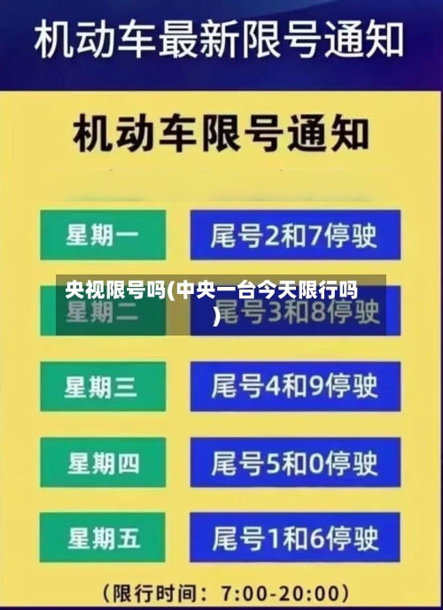 央视限号吗(中央一台今天限行吗)-第2张图片