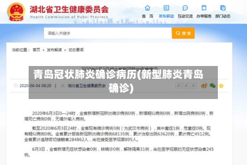 青岛冠状肺炎确诊病历(新型肺炎青岛确诊)-第2张图片