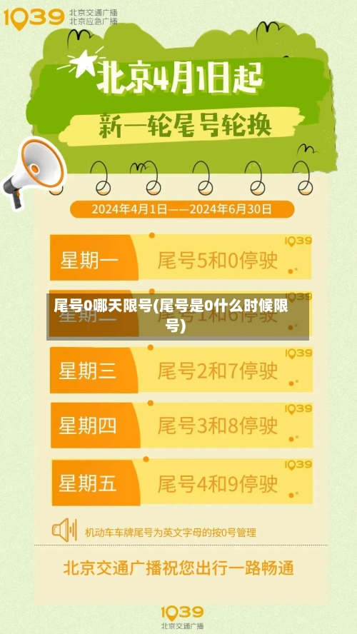 尾号0哪天限号(尾号是0什么时候限号)-第3张图片