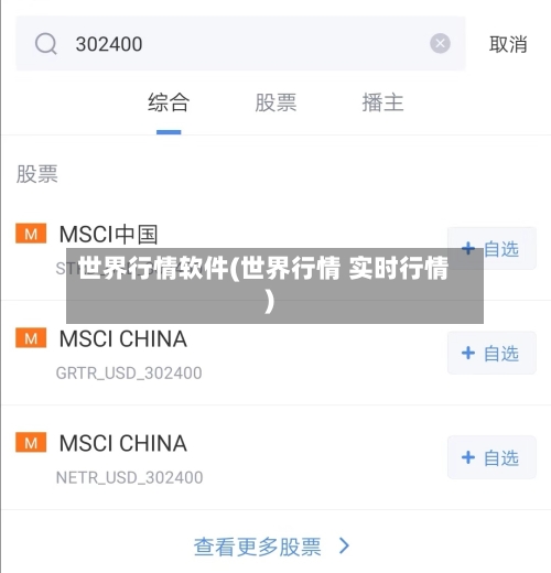 世界行情软件(世界行情 实时行情)-第1张图片