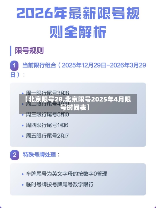 【北京限号28,北京限号2025年4月限号时间表】-第2张图片