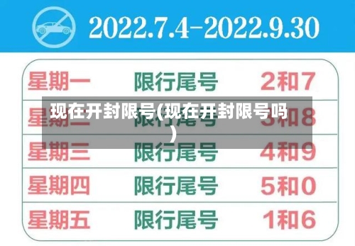 现在开封限号(现在开封限号吗)