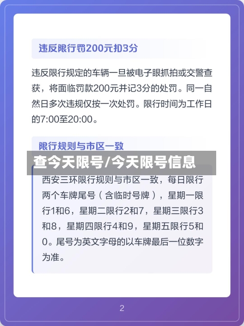 查今天限号/今天限号信息